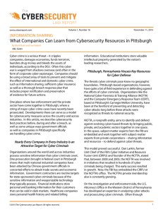 What Companies Can Learn from Cybersecurity Resources in Pittsburgh INFORMATION SHARING