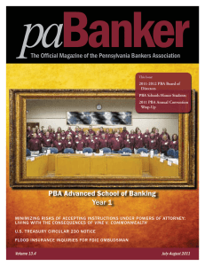 pa Banker PBA Advanced School of Banking Year 1