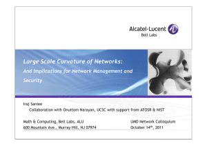 Large Scale Curvature of Networks: And Implications for Network Management and Security