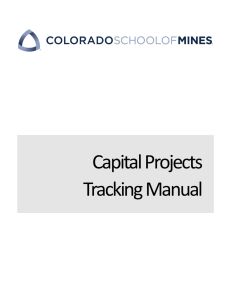 Capital Projects Tracking Manual