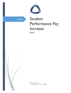Student Performance Pay Increase EPAF