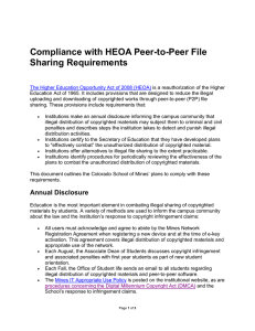 Compliance with HEOA Peer-to-Peer File Sharing Requirements