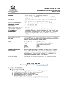 Rezoning Petition 2012-040 ZONING COMMITTEE RECOMMENDATION June 27, 2012