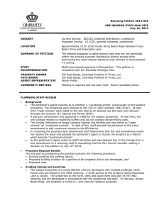 Rezoning Petition 2012-055 PRE-HEARING STAFF ANALYSIS July 16, 2012