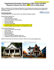 Supplemental Information Pertaining to E&amp;A Custom Builders