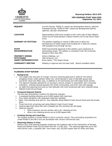 Rezoning Petition 2012-079 PRE-HEARING STAFF ANALYSIS September 24, 2012