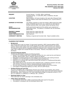 Rezoning Petition 2012-082 PRE-HEARING STAFF ANALYSIS January 22, 2013