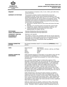 Rezoning Petition 2012-104 ZONING COMMITTEE RECOMMENDATION January 9, 2013