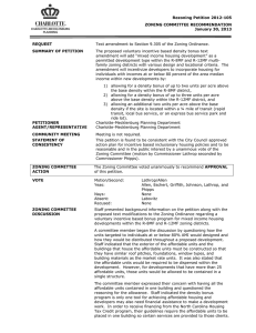 Rezoning Petition 2012-105 ZONING COMMITTEE RECOMMENDATION January 30, 2013 REQUEST