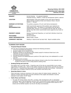 Rezoning Petition 2013-009 PRE-HEARING STAFF ANALYSIS February 18, 2013 REQUEST