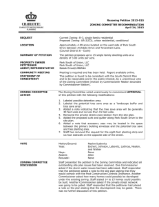 Rezoning Petition 2013-015 ZONING COMMITTEE RECOMMENDATION April 24, 2013