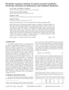 Parabolic equation solution of seismo-acoustics problems