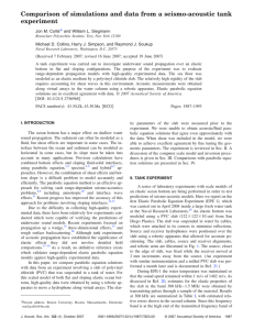 Comparison of simulations and data from a seismo-acoustic tank experiment Collis