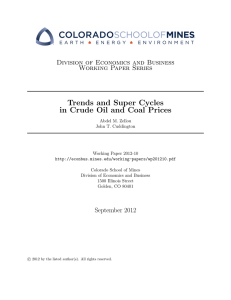 Trends and Super Cycles in Crude Oil and Coal Prices