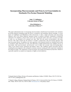 Incorporating Macroeconomic and Firm-Level Uncertainties in Stochastic Pro-Forma Financial Modeling