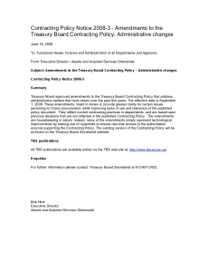 Contracting Policy Notice 2008-3 - Amendments to the