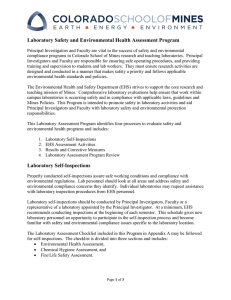 Laboratory Safety and Environmental Health Assessment Program