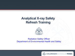 Analytical X-ray Safety Refresh Training  Radiation Safety Officer