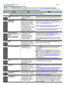 New Faculty Getting-Started Check List