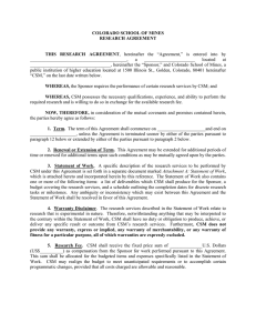 COLORADO SCHOOL OF MINES RESEARCH AGREEMENT THIS  RESEARCH  AGREEMENT