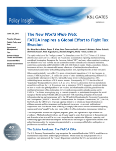 World Wide Web FATCA Inspires a Global Effort to Fight Tax Evasion