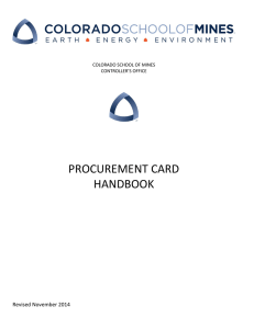 PROCUREMENT CARD HANDBOOK Revised November 2014