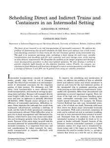 Scheduling Direct and Indirect Trains and Containers in an Intermodal Setting