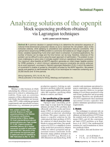 Analyzing solutions of the openpit block sequencing problem obtained via Lagrangian techniques