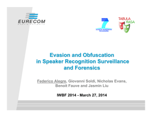 Evasion and Obfuscation in Speaker Recognition Surveillance and Forensics