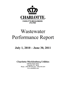 Wastewater Performance Report  July 1, 2010 – June 30, 2011