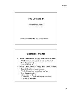 1.00 Lecture 14 Exercise: Plants Inheritance, part 2