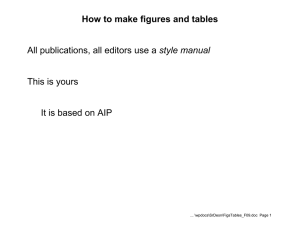 How to make figures and tables style manual This is yours