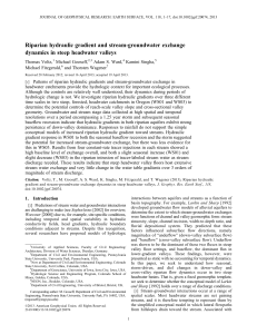 Riparian hydraulic gradient and stream-groundwater exchange dynamics in steep headwater valleys