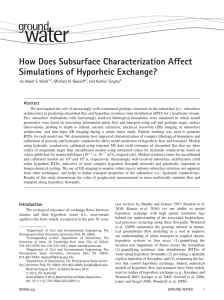 How Does Subsurface Characterization Affect Simulations of Hyporheic Exchange? Abstract
