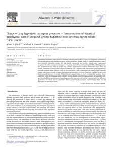 Characterizing hyporheic transport processes — Interpretation of electrical