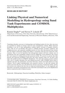 Linking Physical and Numerical Modelling in Hydrogeology using Sand Multiphysics