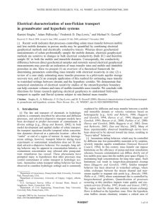 Electrical characterization of non-Fickian transport in groundwater and hyporheic systems