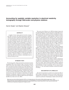 Accounting for spatially variable resolution in electrical resistivity