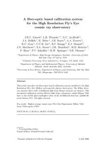 A ber-optic based calibration system for the High Resolution Fly's Eye