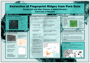 Extraction of Fingerprint Ridges from Pore Data