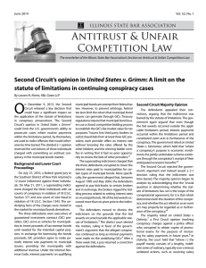 Antitrust &amp; Unfair Competition Law IllInoIs state Bar assocIatIon