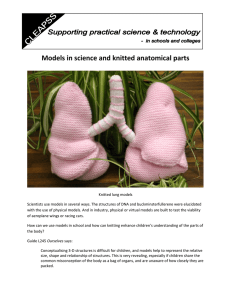 Models in science and knitted anatomical parts
