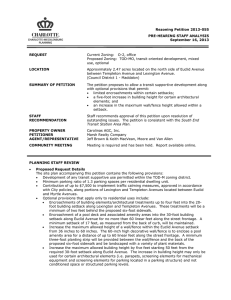 Rezoning Petition 2013-055 PRE-HEARING STAFF ANALYSIS September 16, 2013