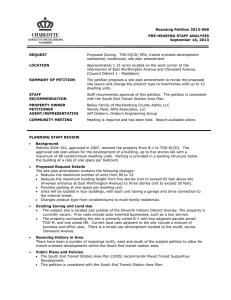 Rezoning Petition 2013-068 PRE-HEARING STAFF ANALYSIS September 16, 2013