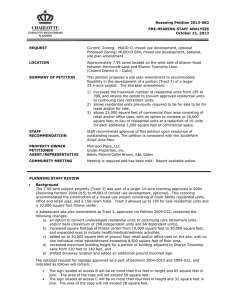 Rezoning Petition 2013-082 PRE-HEARING STAFF ANALYSIS October 21, 2013