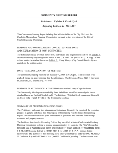 COMMUNITY  MEETING  REPORT Rezoning  Petition No. 2013-102