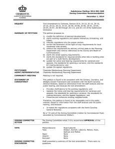 Subdivision Petition 2014-001 SUB Zoning Committee Recommendation December 1, 2014