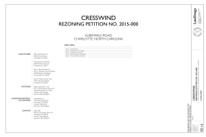 CRESSWIND REZONING PETITION NO. 2015-000 ALBEMARLE ROAD CHARLOTTE, NORTH CAROLINA