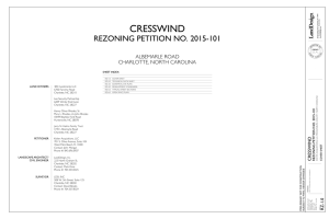 CRESSWIND REZONING PETITION NO. 2015-101 ALBEMARLE ROAD CHARLOTTE, NORTH CAROLINA