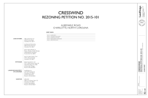 CRESSWIND REZONING PETITION NO. 2015-101 ALBEMARLE ROAD CHARLOTTE, NORTH CAROLINA